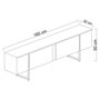 Hanah Home Soporte para TV Luxe - Pino Atlántico y Negro